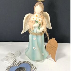 About Face Designs Grandmother Angel Figurine & Ganz Heart Decor Set  Set